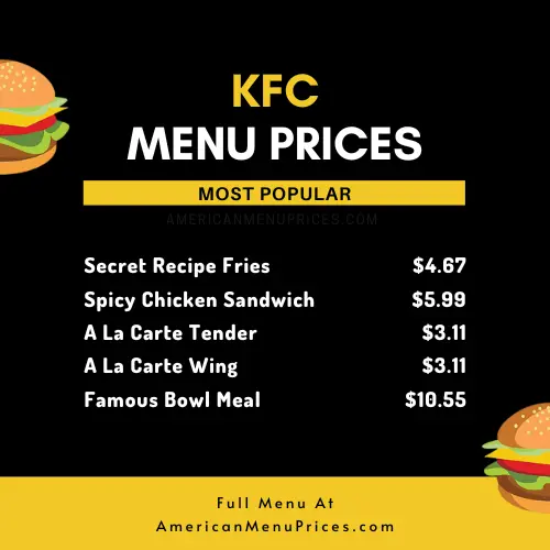 kfc meal prices