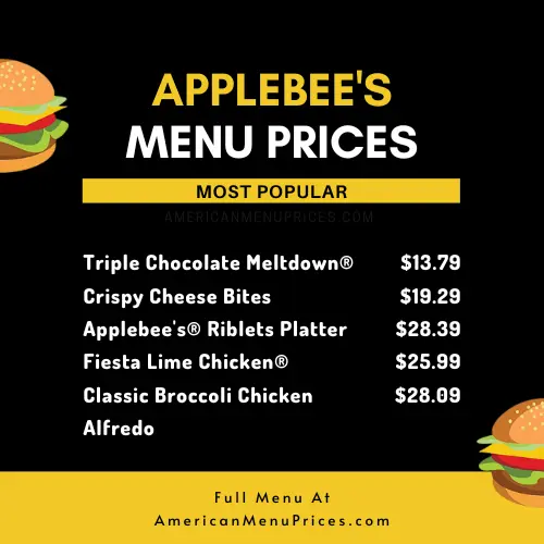 Applebee’s Menu & Prices in USA 2023 American Menu Prices
